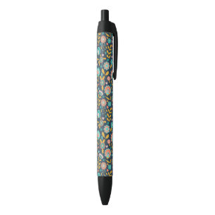 Folk Art Flower Pattern Zwarte Inkt Pen