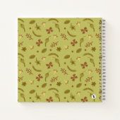 Folk Art Flowers Green Notitieboek (Achterkant)