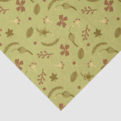 Folk Art Flowers in Green Tissuepapier (Detail)