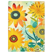 Folk Art Flowers monogram Klembord (Achterkant)