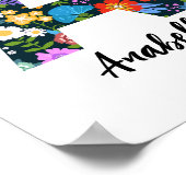 Folk Art Flowers Monogram Letter A Print (Hoek)