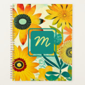  Folk Art Flowers monogram Planner (Voorkant)