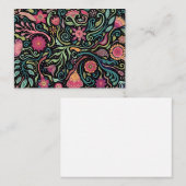 Folk Art Flowers Note Kaart Notitiekaartje (Voorkant / Achterkant)