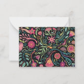 Folk Art Flowers Note Kaart Notitiekaartje (Voorkant)
