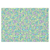  Folk Art Flowers pastel Colors Spring Green Tafelkleed (Voorkant (Horizontaal))