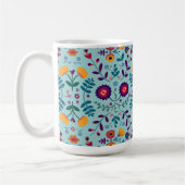  Folk Art Flowers Pattern Koffiemok (Links)