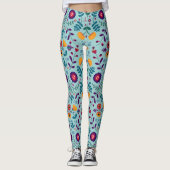  Folk Art Flowers Pattern Leggings (Voorkant)
