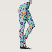  Folk Art Flowers Pattern Leggings (Rechts)