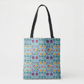  Folk Art Flowers Pattern Tote Bag (Voorkant)