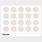 Folk Art Flowers Ronde Sticker (Vel)