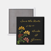 Folk Art Flowers Save the Date Magnet (Voorkant / Achterkant)