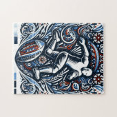 Folk Art Football Symphony" Puzzel (Horizontaal)