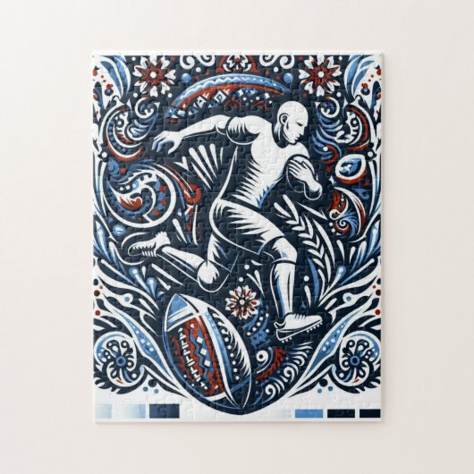 Folk Art Football Symphony" Puzzel Legpuzzel (Verticaal)