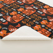 Folk Art Fox en Hen Sherpa Deken (3/4)