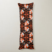 Folk Art Fox Print Decor Lichaamskussen (Achterkant (Verticaal))