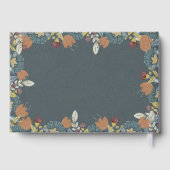 Folk Art Frame in Blue Brown Tan Gastenboek (Achterkant)