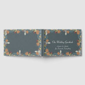 Folk Art Frame in Blue Brown Tan Gastenboek (Volledig)