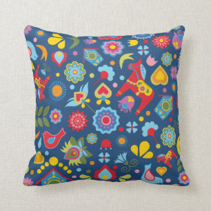 Folk Art Garden Scandi Cushion Kussen