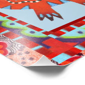 Folk Art Gator Foto Afdruk (Hoek)