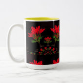 Folk Art-gearomatiseerd Indiaas penseelontwerp Tweekleurige Koffiemok (Links)