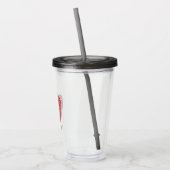Folk Art geïnspireerd Apple Personalized leraar Acryl Drinkbeker (Links)