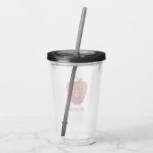 Folk Art geïnspireerd Apple Personalized leraar Acryl Drinkbeker (Achterkant)