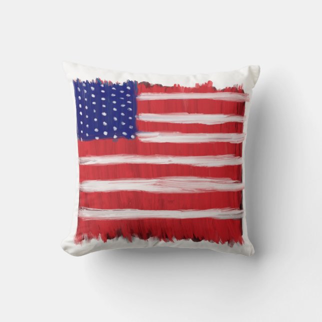 Folk Art gekleurde vlag Kussen (Voorkant)