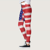 Folk Art gekleurde vlag Leggings (Links)