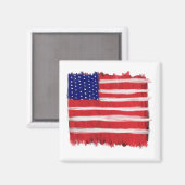 Folk Art gekleurde vlag Magneet (Voorkant / Achterkant)