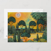 FOLK ART Gentle Morning by LORI EVERETT briefkaart (Voorkant / Achterkant)