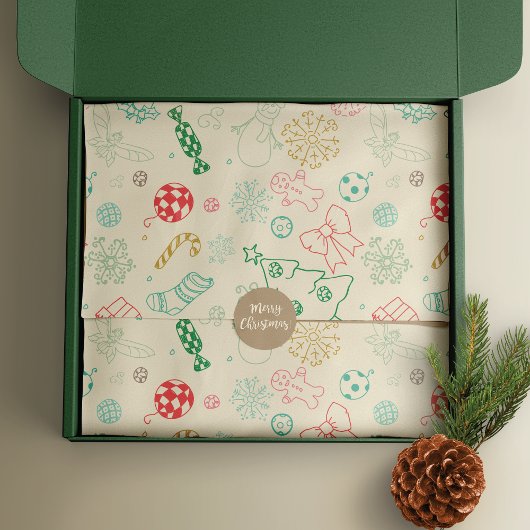 Folk Art Gingerbrood - Kerstmis Tissuepapier