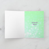 Folk Art Girl op Herfst Trail in Bos Gezegde Hi Kaart (Binnen)