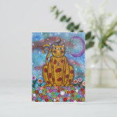 FOLK ART Green Eye's BY LORI EVERETT briefkaart (Staand voorkant)