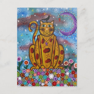 FOLK ART Green Eye's BY LORI EVERETT briefkaart