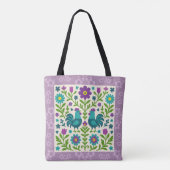 Folk Art Haan Boodschappentas Tote Bag (Achterkant)