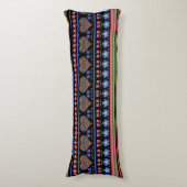Folk Art hartlijn van Black Body Pillow Lichaamskussen (Voorkant Verticaal)