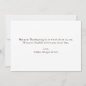 Folk Art Harvest Autumn Leaves Happy Thanksgiving Kaart (Achterkant)