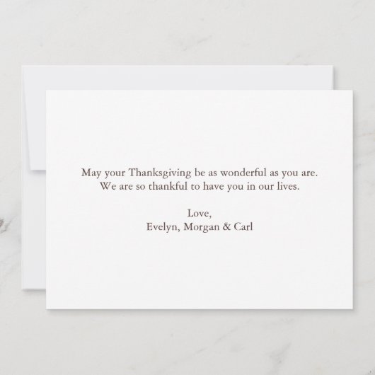 Folk Art Harvest Autumn Leaves Happy Thanksgiving Kaart (Achterkant)