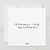 Folk Art Heart Custom Message Valentijnsdag Flat Feestdagenkaart (Achterkant)