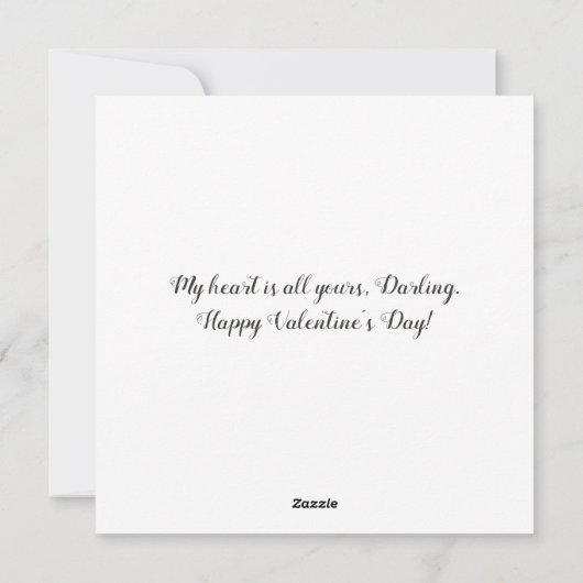 Folk Art Heart Custom Message Valentijnsdag Flat Feestdagenkaart (Achterkant)