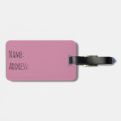 Folk Art Heart met bladeren en bloemen Bagagelabel (Achterkant horizontaal)