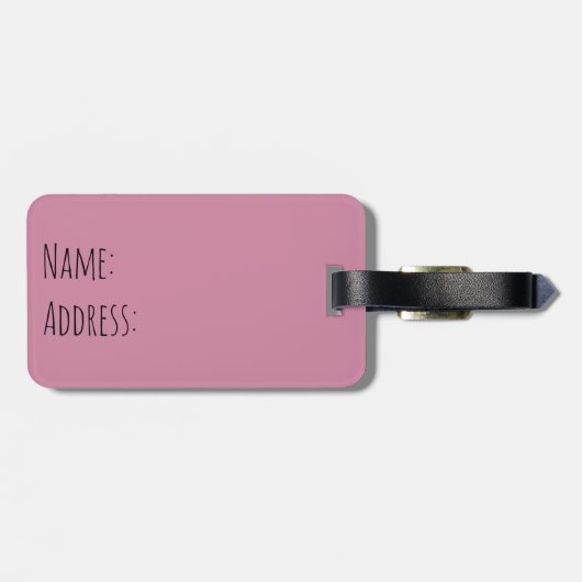 Folk Art Heart met bladeren en bloemen Bagagelabel (Achterkant horizontaal)