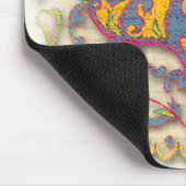 Folk Art Heart met bladeren en bloemen Muismat (Hoek)