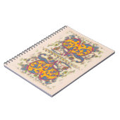 Folk Art Heart met bladeren en bloemen Notitieboek (Linkerzijde)