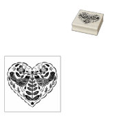 Folk Art Heart Rubberstempel (Gestempeld)