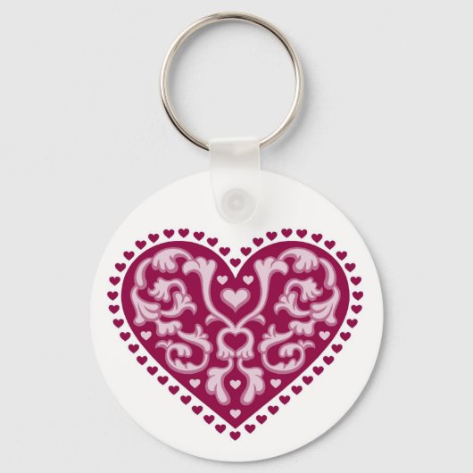 Folk Art Heart - Sleutelhanger (Voorkant)