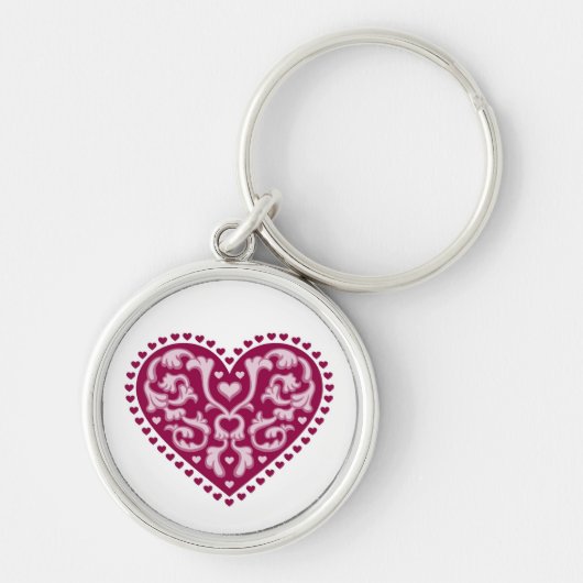 Folk Art Heart Sleutelhanger (Voorkant)