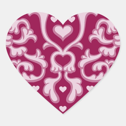 Folk Art Heart - Sticker (Voorkant)
