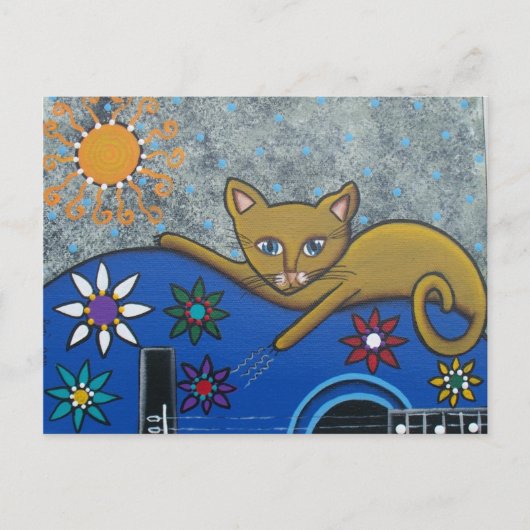 FOLK ART HET WEER DOOR LORI EVERETT briefkaart (Voorkant)