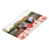 Folk Art Holiday Monogram Foto Magnet Magneet (Linkerzijde)